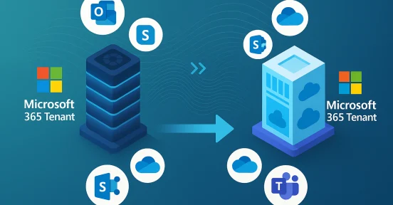 Técnico liderando una migración de Microsoft Tenant