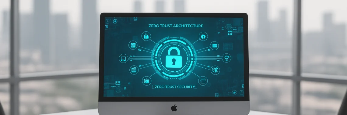 Monitor reflecting Zero Trust security features.